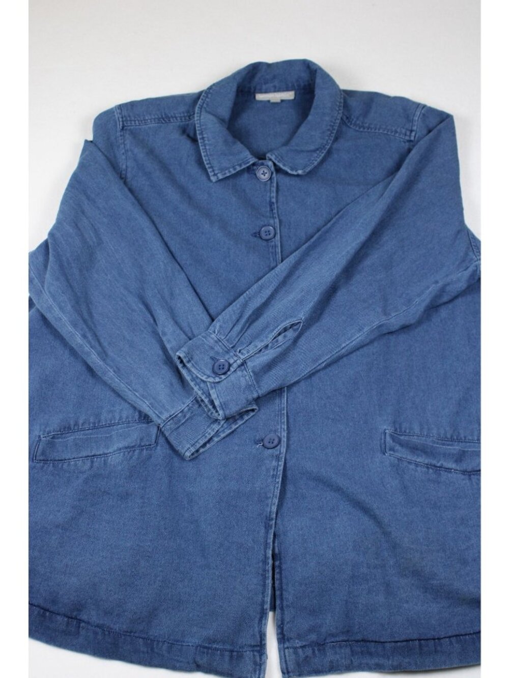 Woman Within Plus Size 26/28 Denim Button-Front Jacket